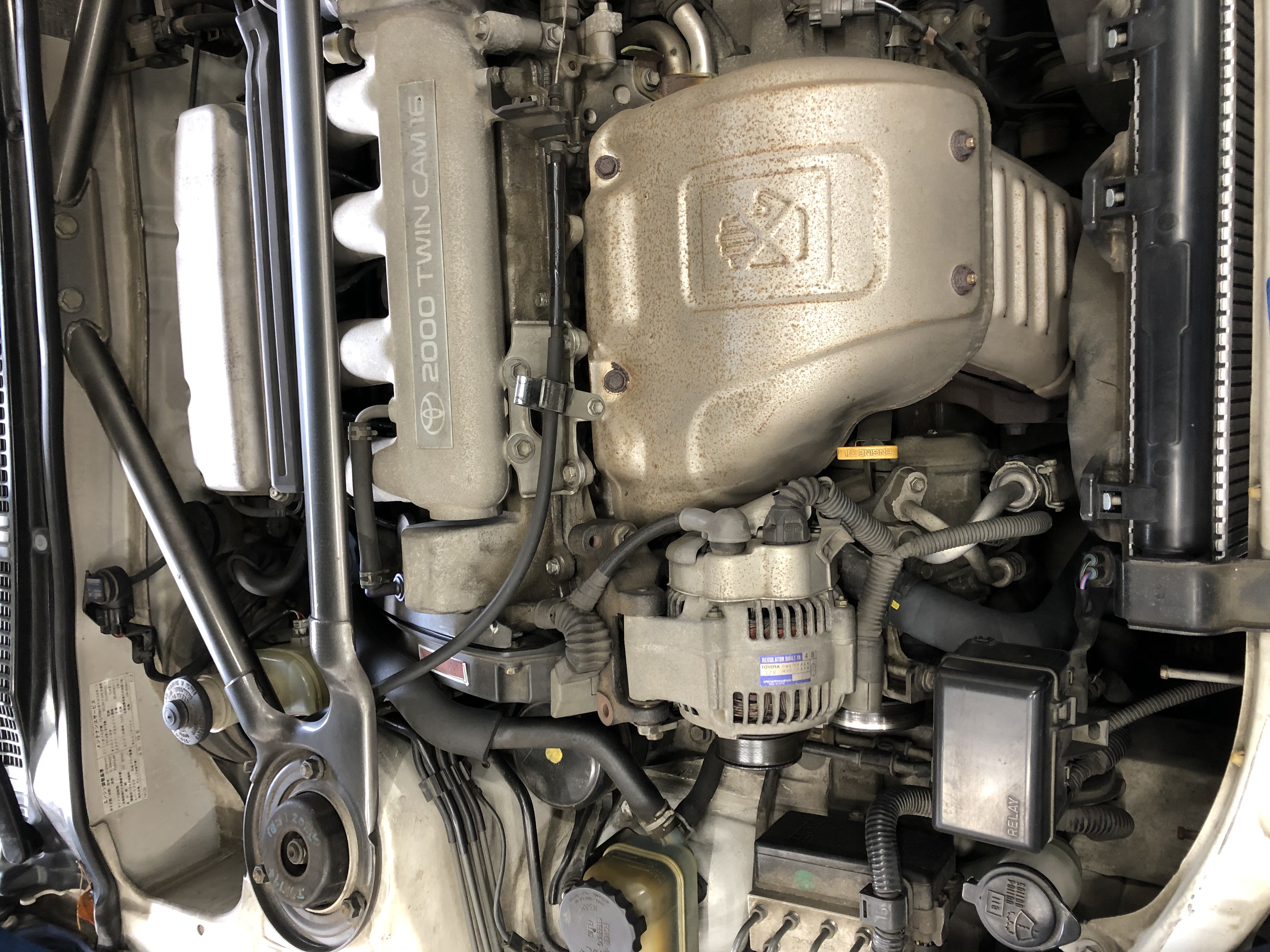 ST202 セリカ オイル漏れ修理（オイルポンプボデーG/K交換・P/Sポンプ